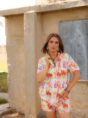 Howdy Hanny Pajama, Pastel Cowboy NEW